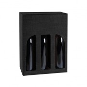 Luxe relatiegeschenken doos zwart - 3-vaks