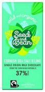 Seed & Bean - Melkchocolade 37% - Cornish Milk, Sea Salt & Tropical Lime - 85 gram