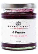 Belberry - Suikervrije 4 vruchten confiture - 215 gram