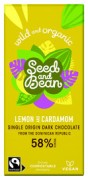 Seed & Bean - Pure Chocolade 58% - Lemon & Cardamom - 85 gram