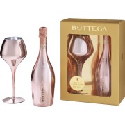 Bottega - Prosecco Pink Gold Rose in giftbox met 1 glas  - 0.75L
